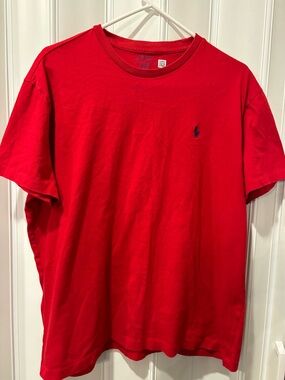 Polo by Ralph Lauren Red Short-Sleeve Crewneck Tee with Pony Logo